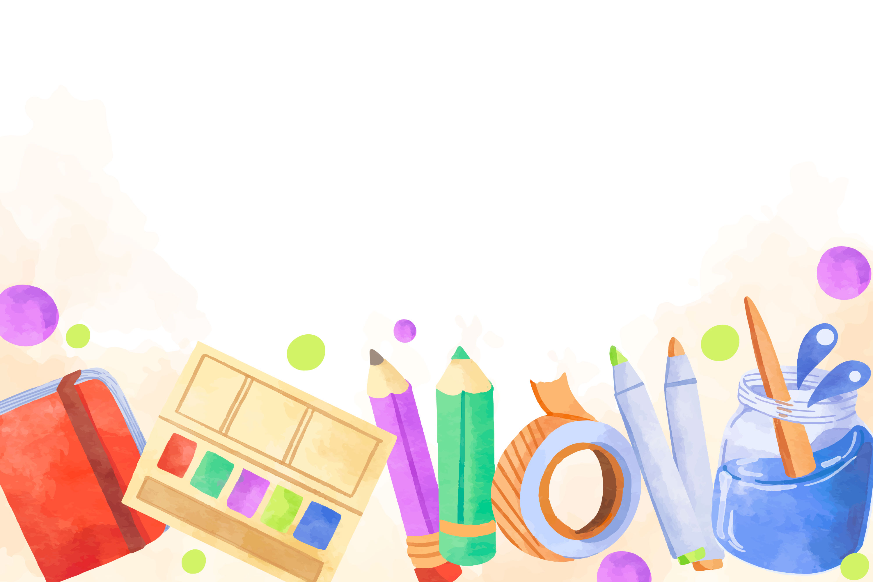 Material escolar en forma de ilustración