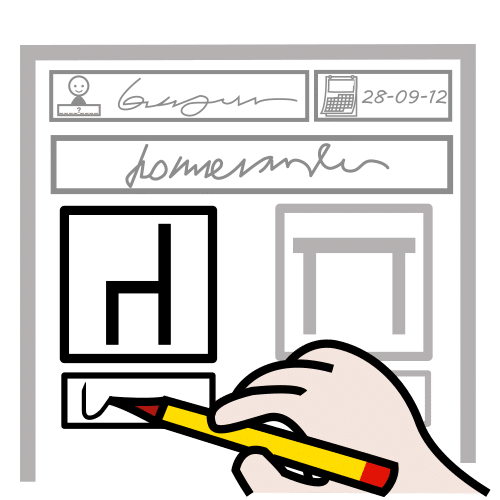 Pictograma rellenar ficha para personas TEA